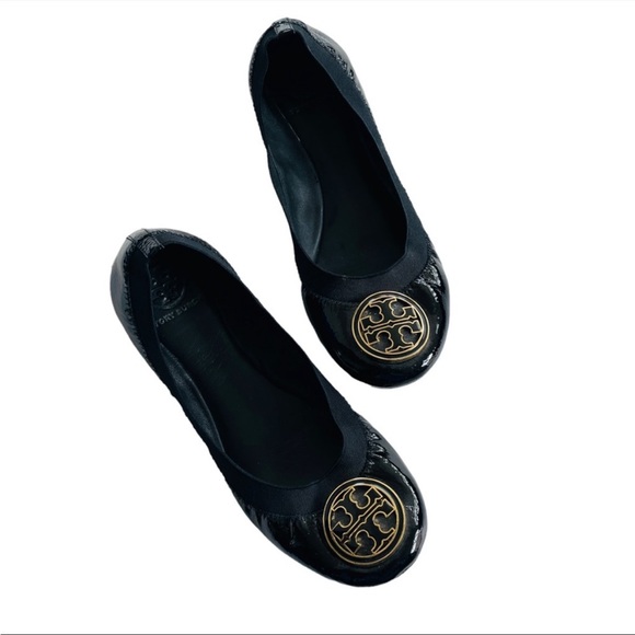 Tory Burch Shoes - Tory Burch black patent leather ballet flats